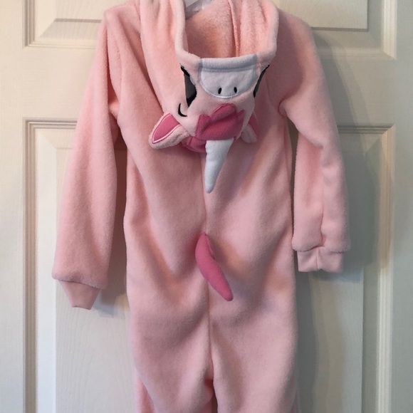 Pink fuzzy unicorn onesie - size 5 - Picture 3 of 4